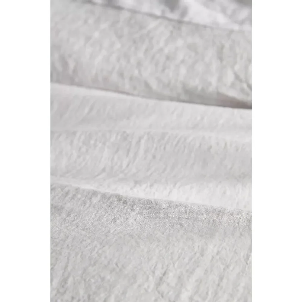 New Anthropologie Washed Linen Duvet Cover​ Size Queen Top Bed